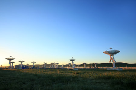 The observatory's radio telescopeのeditorial素材