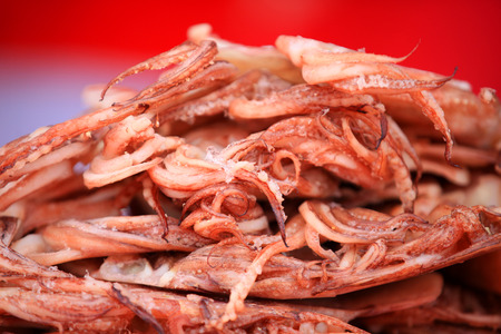 Grilled Squid in the marketの写真素材