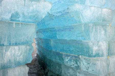 Ice cubes piled up, close-up