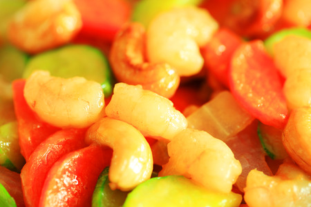 Cashew nuts Fried with shrimpの写真素材