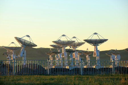 The observatory's radio telescope