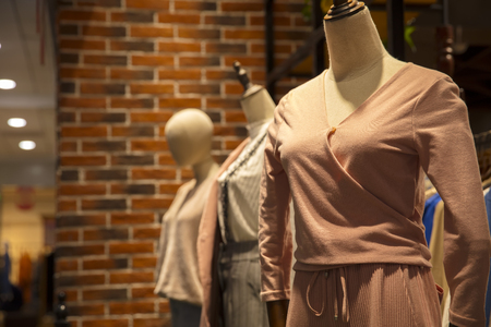 Fashion dresses in the mallの写真素材