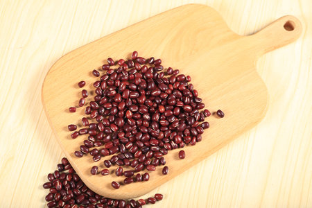Red bean, close-up, shot in the studio