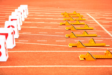 Starting blocks in the playground