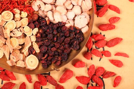 Traditional Chinese medicine, Studio shooting, close-upの写真素材