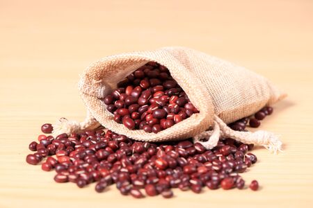 The red beans are in the bagの写真素材