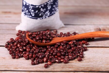 The red beans are in the bagの写真素材