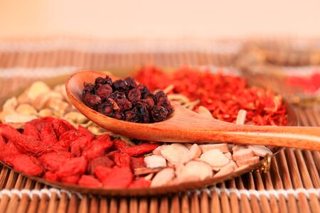 Traditional Chinese medicine, Studio shooting, close-upの写真素材