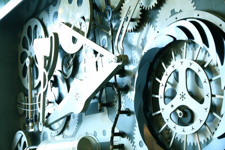 Gear on industrial equipment, close-upの写真素材
