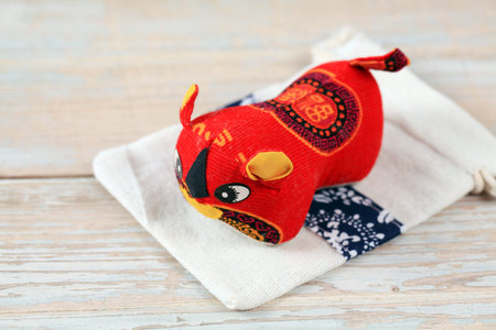 traditional hand made cloth tiger toy