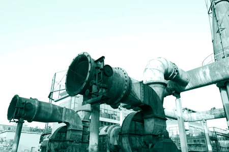 Old equipment and machinery in the factoryのeditorial素材