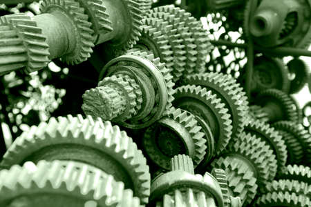 Rusty gears, rusty gears lined upの写真素材
