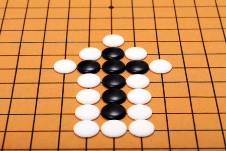Gobang and go game boardの写真素材