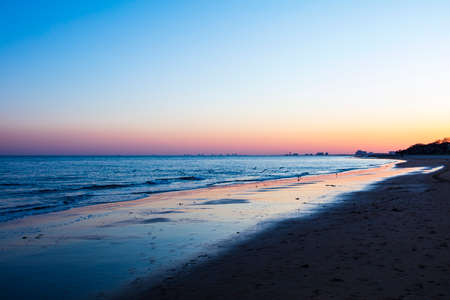 Evening view by the sea, sunset by the seaの写真素材