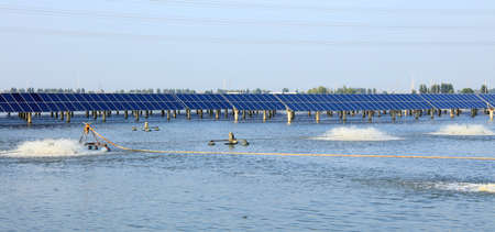 Solar photovoltaic power generation systemの写真素材