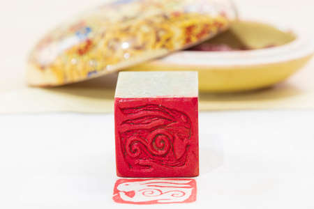 Chinese stone seal, China's traditional arts and craftsの写真素材