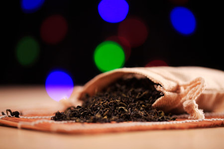 Chinese tea, Chinese black tea, close-upの写真素材