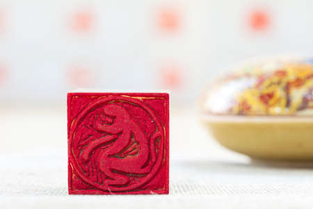 Chinese stone seal, China's traditional arts and craftsの写真素材