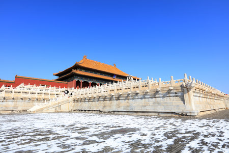 The Forbidden City (Palace Museum) in China, China's building of Beijing the imperial palaceのeditorial素材