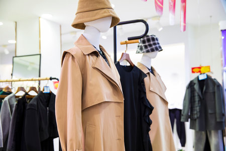 Fashion dresses in the mall, Fashionable women's dresses are in the mallの写真素材