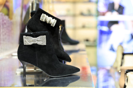Shoes in the mall, Women's shoes at the mallの写真素材