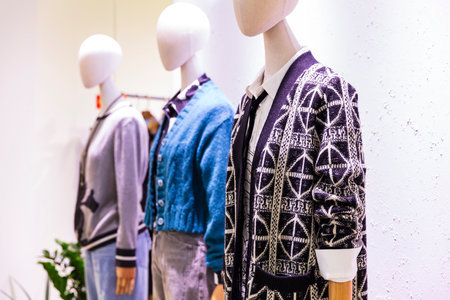 Fashion dresses in the mall, Fashionable women's dresses are in the mallの写真素材