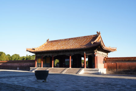 China in the qing dynasty emperor mausoleum, clear dongling, ancient chinese architectureの写真素材