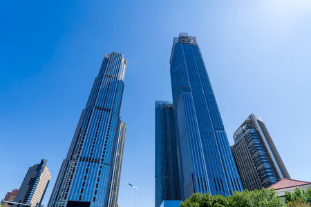 Cityscape of Tianjin, China, City view of Tianjin, Chinaの写真素材