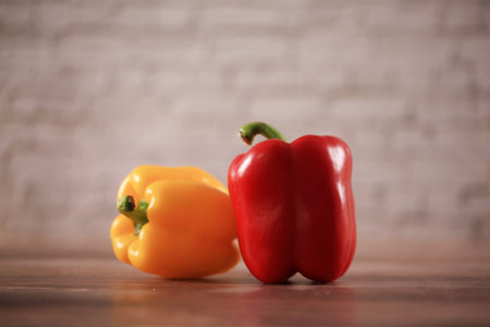 The peppers are on the cutting board, Close-up, studio shot