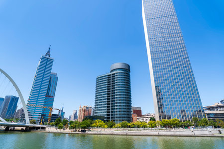 Cityscape of Tianjin, China, City view of Tianjin, Chinaの写真素材