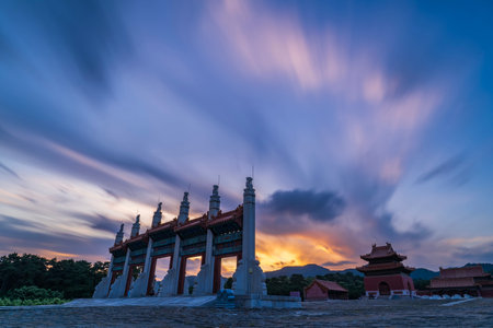 China in the qing dynasty emperor mausoleum, clear dongling, ancient chinese architecture