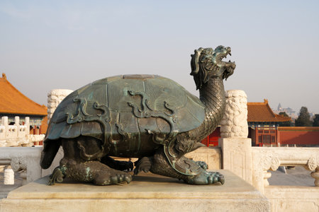 The Forbidden City (Palace Museum) in China, China's building of Beijing the imperial palaceの写真素材