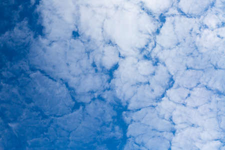 Cloudy sky. Texture. Background. Blue sky. Copy space.の写真素材