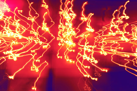 Defocused freezelight colorful background. Abstract pattern of freeze light curves.