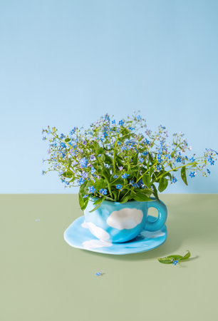 Tender tiny flowers bouquet.の写真素材