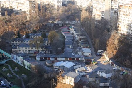 Megapolis. Sky-view Seattle from the Columbia Center tower.の写真素材