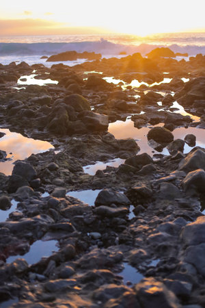 Sunset. Puerto de Santiago. Tenerife Canary Islands Spain