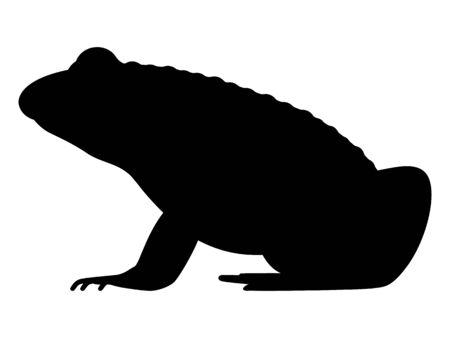 Vector illustration black silhouette of a frogのイラスト素材