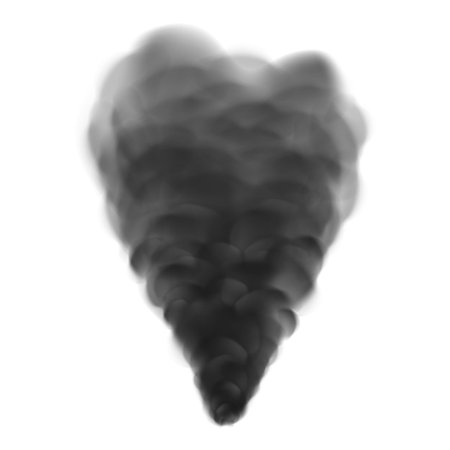 Black smoke rising upwardsのイラスト素材