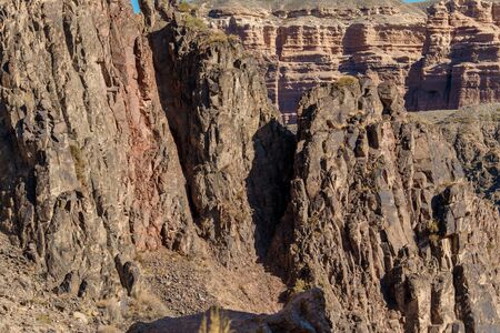 Charyn canyon is the famous place in Kazakhstan, similar to the Martian landscapeの写真素材