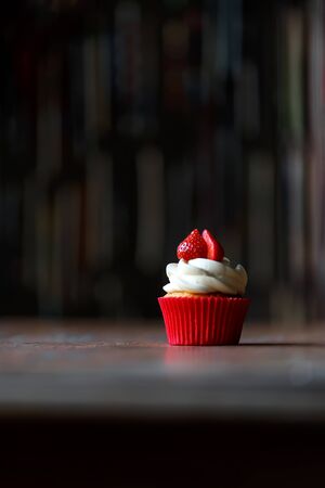 capcake with strawberriesの写真素材