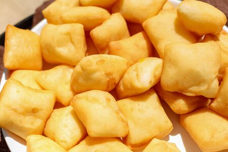 Traditional Kazakh (Asian) baursak dishの写真素材