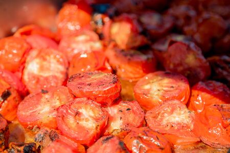 grilled tomatoes for the holiday, healthy foodの写真素材