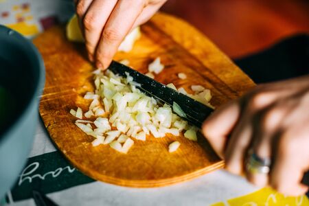 cooking process at homeの写真素材