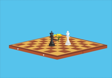 a truce entered in a chess game のイラスト素材