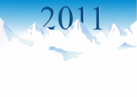 humorous  Christmas  image of New Year and winter dayのイラスト素材