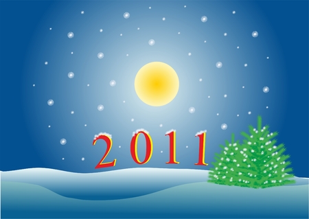 humorous  Christmas  image of New Year and winter dayのイラスト素材