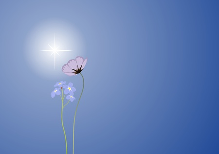 Abstract bouquet of spring colors on a light backgroundのイラスト素材