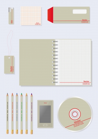 Set of various subjects of a corporate styleのイラスト素材