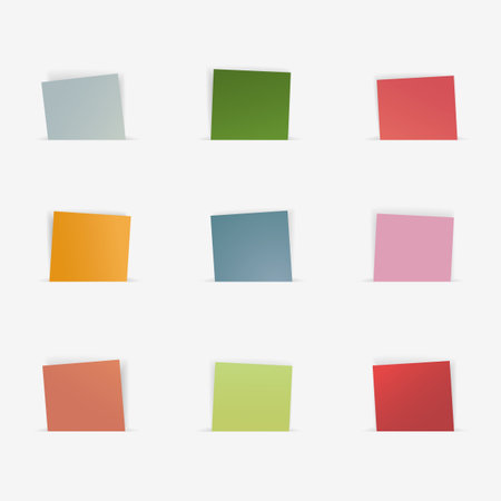 Set of colourful  bookmarks  on  a  white  backgroundのイラスト素材